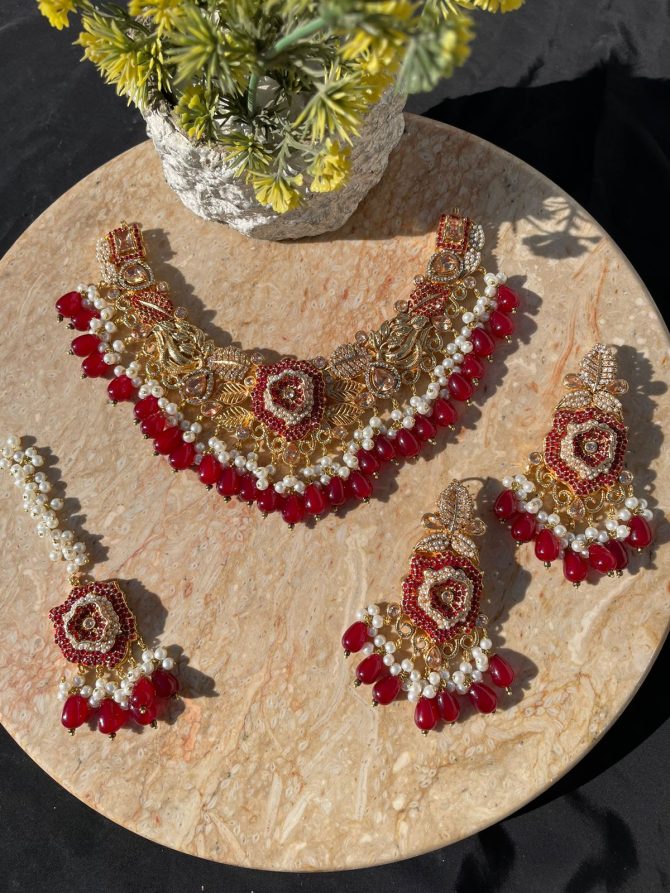 Ethnic Necklace Set with Tika -- SJ-09