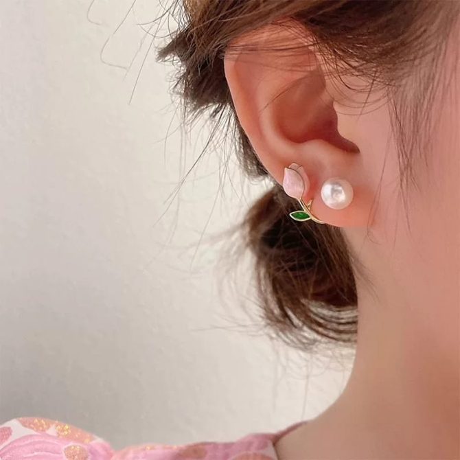 Decent Flower Earring -- SA-21 - Image 2