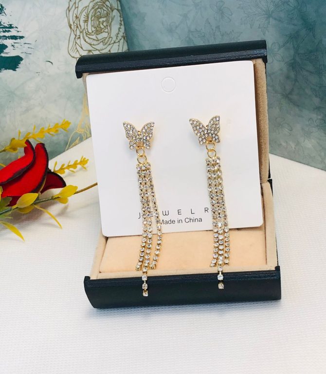 Elegant Butterfly Long Earring -- FT-08